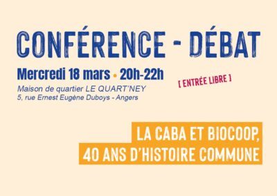Conférence – Débat : La CABA et Biocoop, 40 ans d’histoire commune